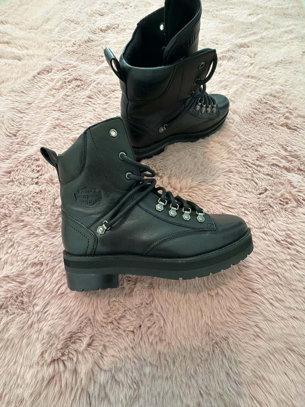 Harley-Davidson Women's Aldrin 6" Lace Leather Motorcycle Riding Boots